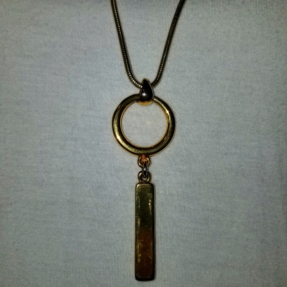 ✅#1021 Preowned RARE Gold Tone Metal 32.5" Necklace - Picture 6 of 16